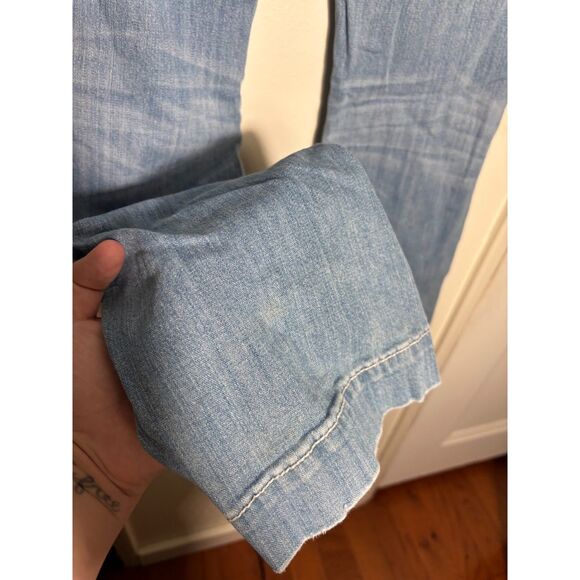 MEK Denim Ibiza Flares Jeans Size 30 Light Wash Distressed y2k contrast stitch - Picture 7 of 7